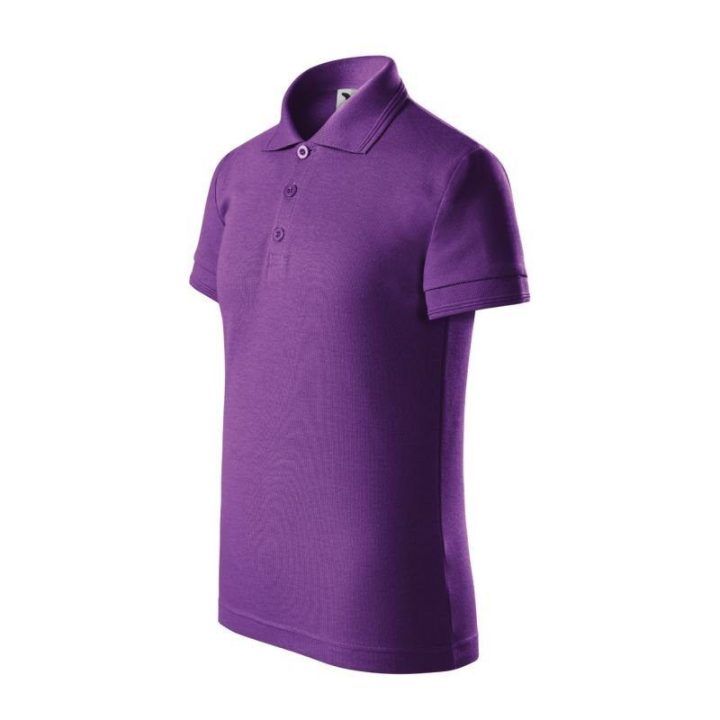 Vaikiški medvilniniai polo marškinėliai Malfini, violetiniai