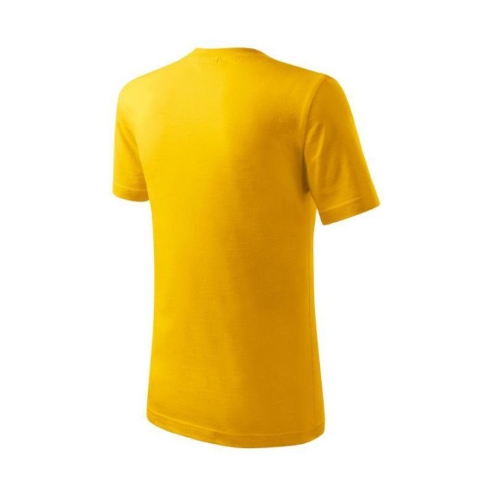 Vaikiški medvilniniai marškinėliai Malfini Classic New, geltoni