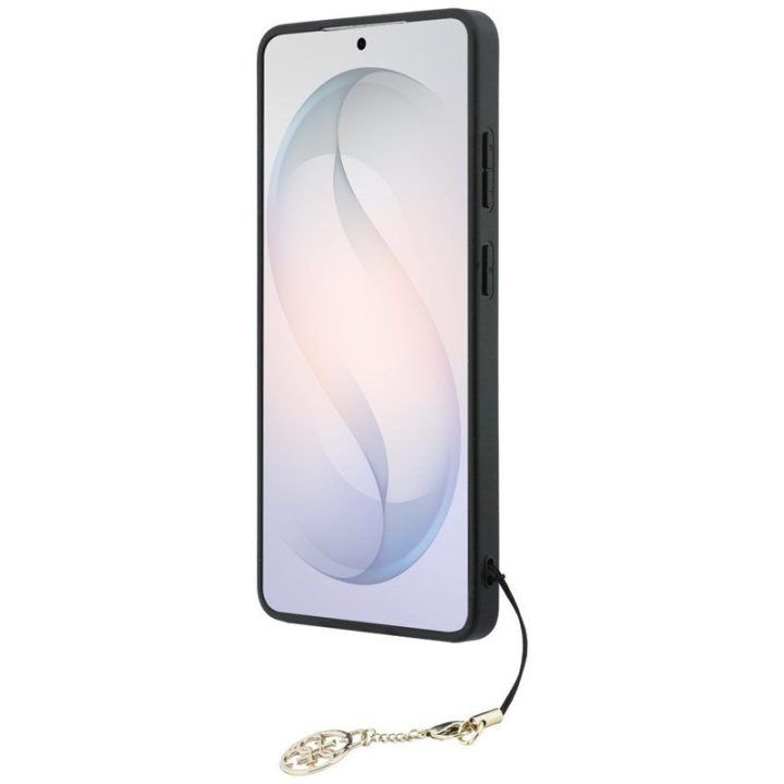 Dėklas Samsung Galaxy S26 Ultra Guess 4G Classic Logo Charm MagSafe, rožinis