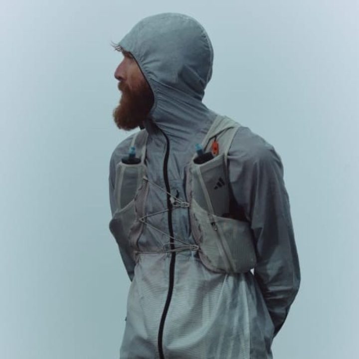 Bėgimo striukė adidas TERREX Xperior CLIMA365, juoda ir balta