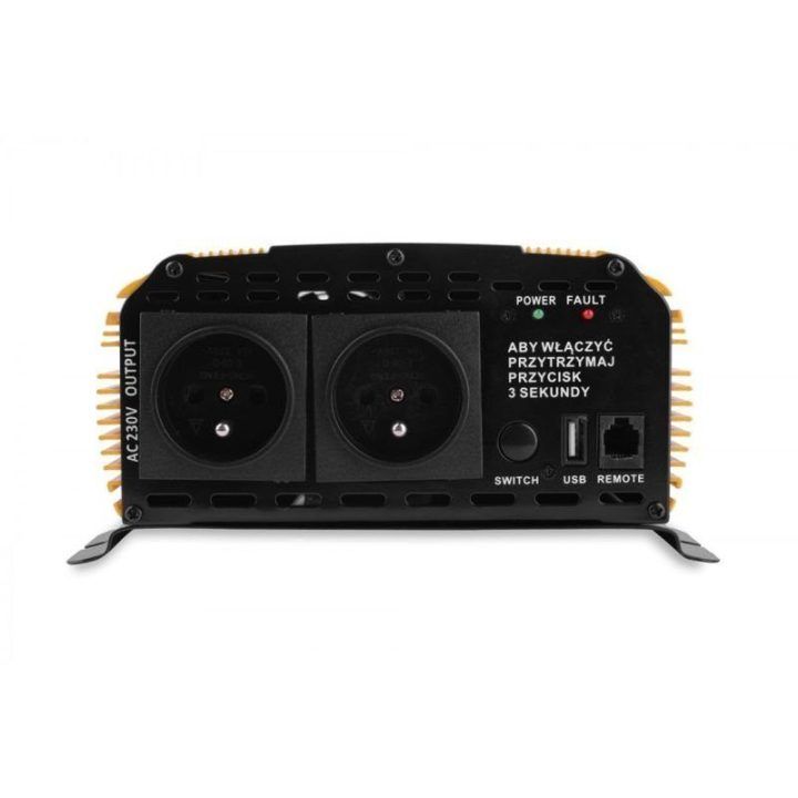 Įtampos keitiklis 12/230 V Volt Polska Sinus Plus 3000, geltonas