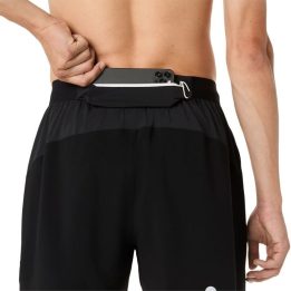 Šortai su raštu ASICS Fujitrail, 5 colių, juodi