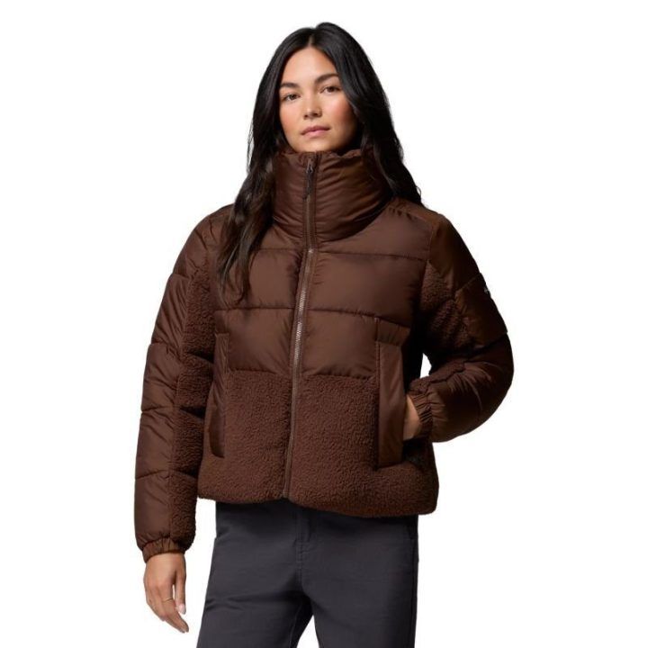 Džemperis Columbia Leadbetter Point II Sherpa Hybrid, rudas