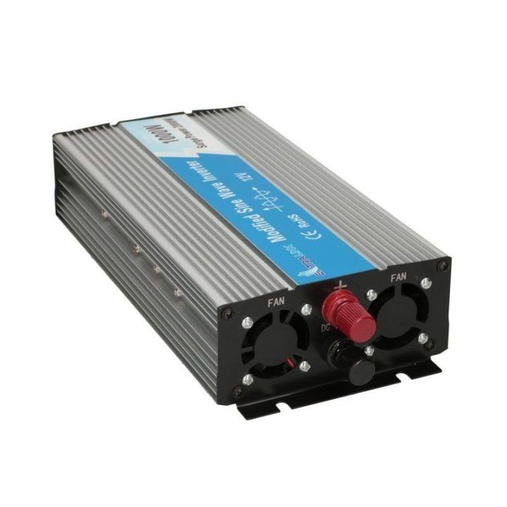 Automobilinis inverteris Extralink OPIM-1000W, aliuminio spalvos