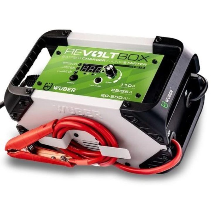 Automatinis įkroviklis su paleidimu Wuber W14015, 110 A, juodas ir baltas