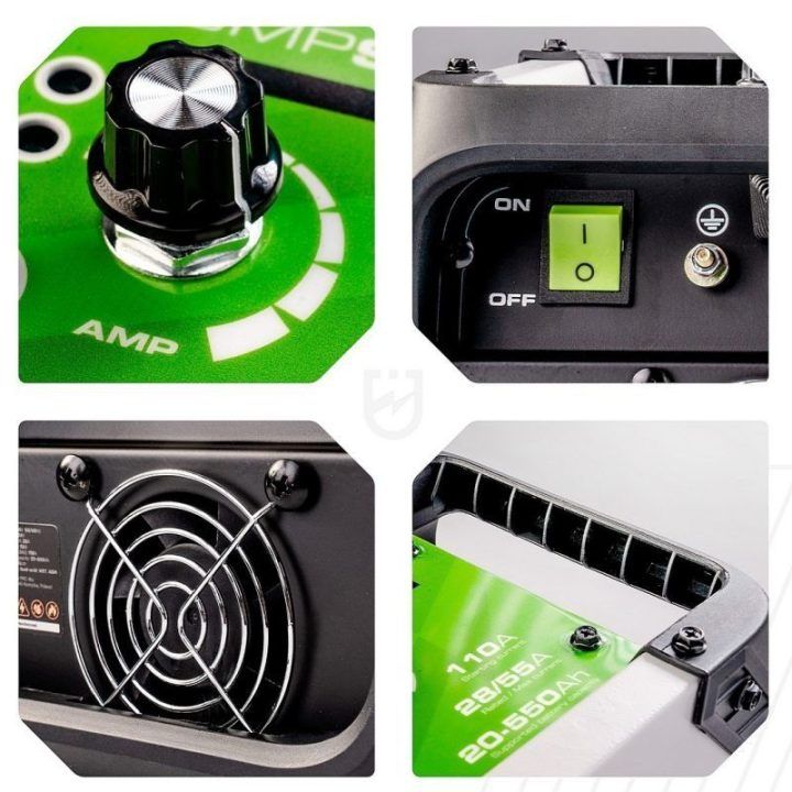Automatinis įkroviklis su paleidimu Wuber W14015, 110 A, juodas ir baltas