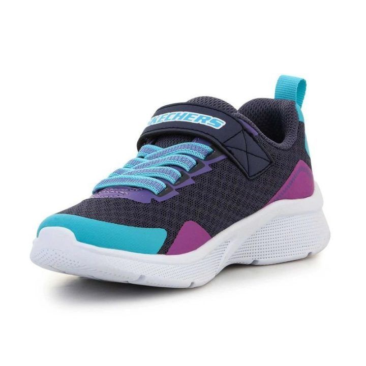Vaikiški sportbačiai su lipuku Skechers, tamsiai mėlyni