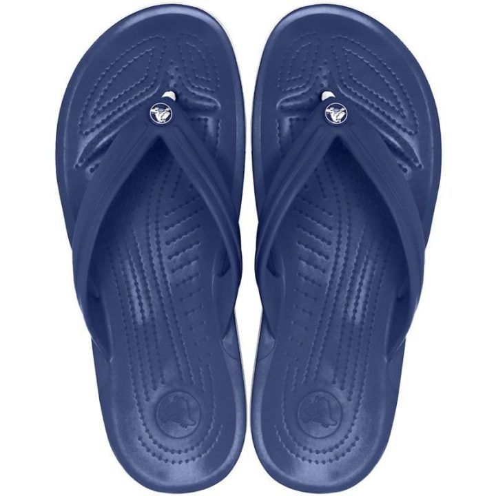 Moteriškos šlepetės per pirštą Crocs Crocband Flip, tamsiai mėlynos