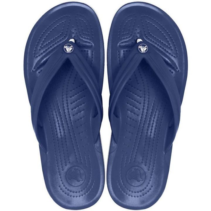 Moteriškos šlepetės per pirštą Crocs Crocband Flip, tamsiai mėlynos