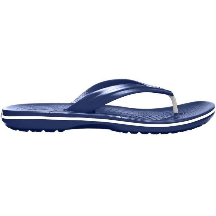 Moteriškos šlepetės per pirštą Crocs Crocband Flip, tamsiai mėlynos