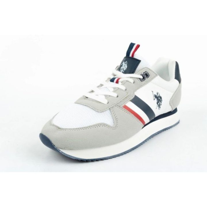 Vyriški suvarstomi sportbačiai U.S. Polo Assn., balti