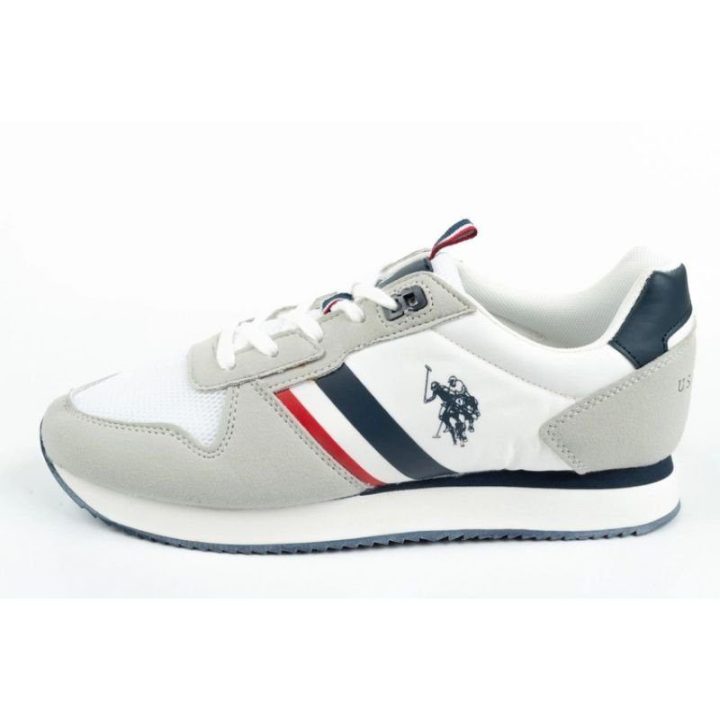 Vyriški suvarstomi sportbačiai U.S. Polo Assn., balti