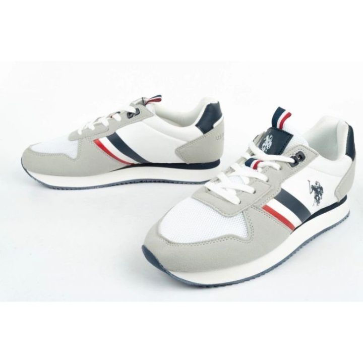 Vyriški suvarstomi sportbačiai U.S. Polo Assn., balti