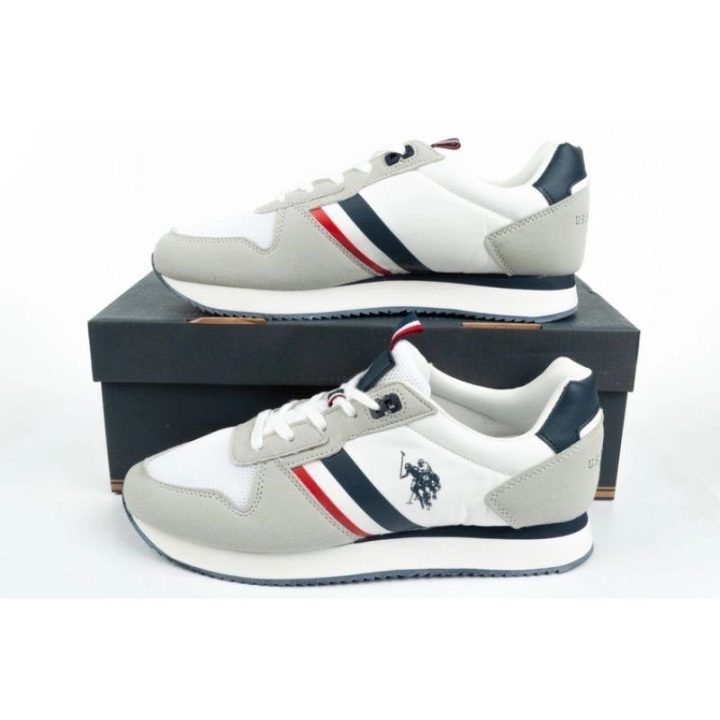 Vyriški suvarstomi sportbačiai U.S. Polo Assn., balti