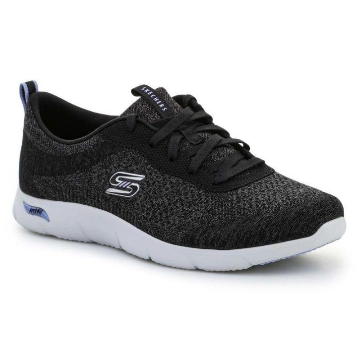 Moteriški sportbačiai su raišteliais Skechers Arch Fit Refine Lavish Wish, juodi