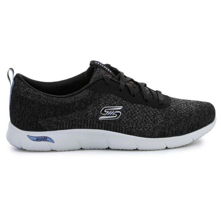 Moteriški sportbačiai su raišteliais Skechers Arch Fit Refine Lavish Wish, juodi