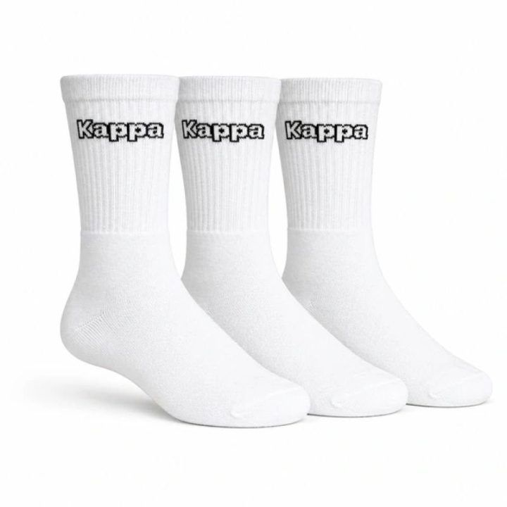 Kojinės su elastingu kraštu prie kulkšnies Kappa, baltos