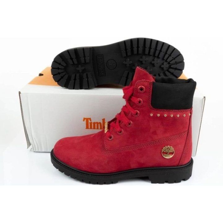 Moteriški žygio batai Timberland Heritage 6 In, raudoni