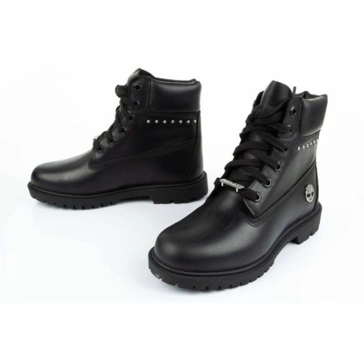 Moteriški odiniai žygio batai Timberland Heritage 6 In, juodi