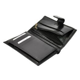 Vyriška natūralios odos piniginė su RFID apsauga Rovicky, juoda