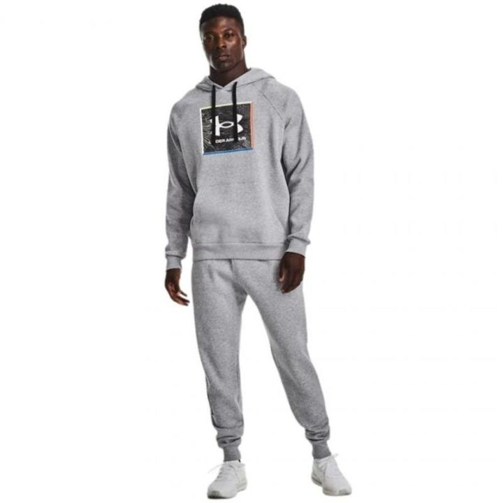 Vyriškas džemperis su gobtuvu Under Armour UA Rival Graphic, pilkas