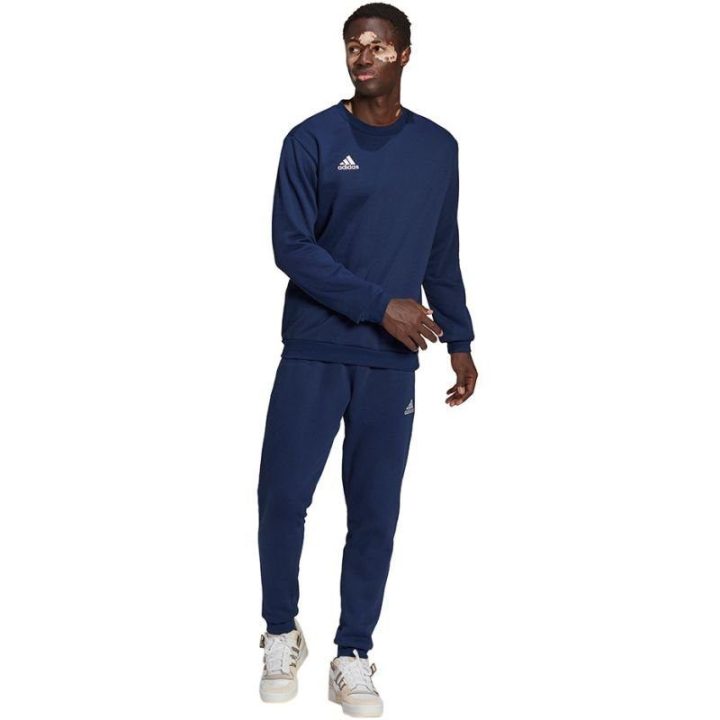 Vyriškas džemperis futbolui adidas Entrada 22, tamsiai mėlynas