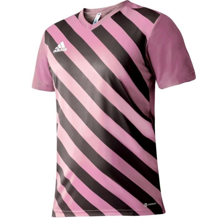 Vaikiški marškinėliai adidas Entrada 22, rožiniai ir juodi