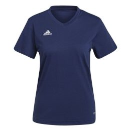 Moteriški medvilniniai marškinėliai adidas Entrada 22, tamsiai mėlyni