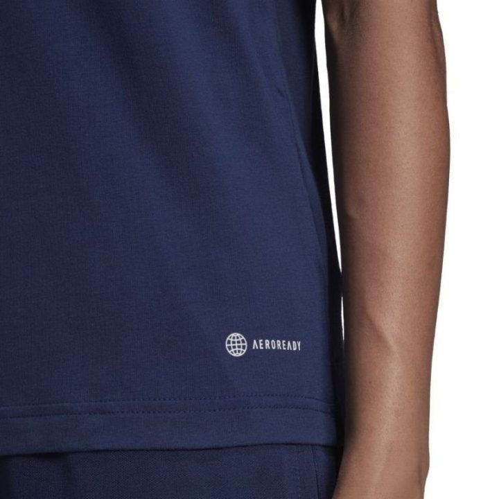 Moteriški medvilniniai marškinėliai adidas Entrada 22, tamsiai mėlyni