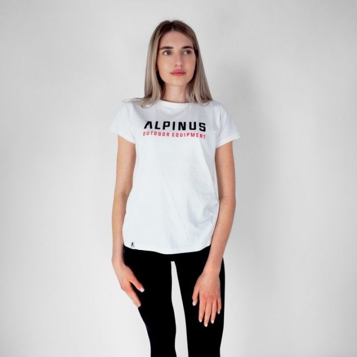 Moteriški marškinėliai Alpinus Chiavenna, balti