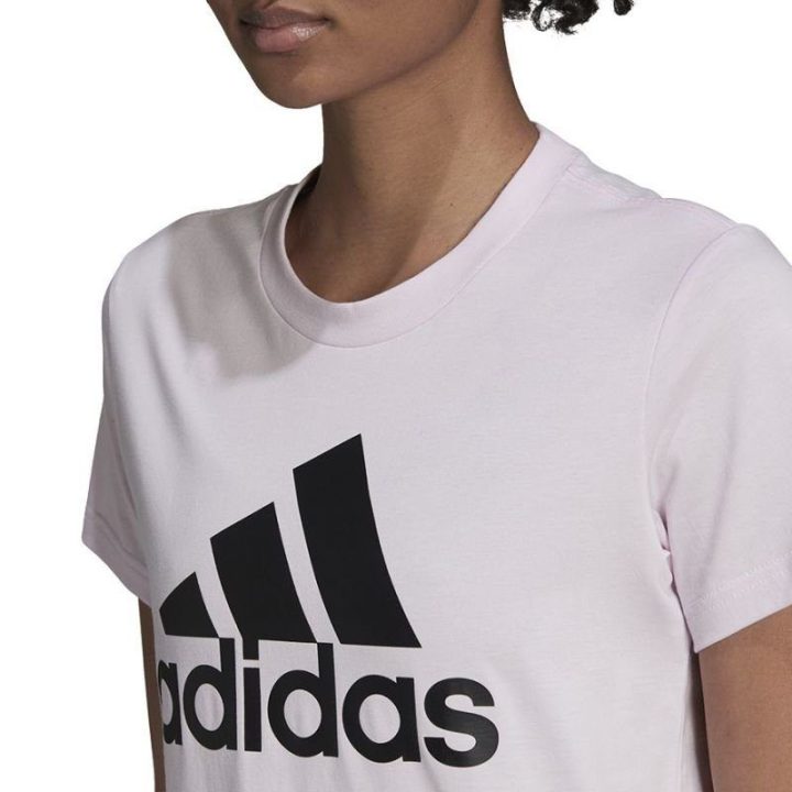 Moteriški medvilniniai marškinėliai adidas Big Logo, rožiniai