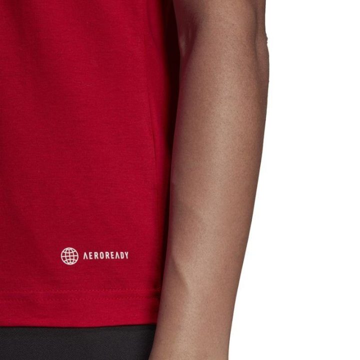 Moteriški medvilniniai marškinėliai adidas Entrada 22, raudoni