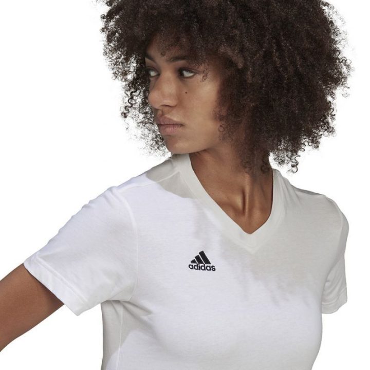 Moteriški medvilniniai marškinėliai adidas Entrada 22, balti