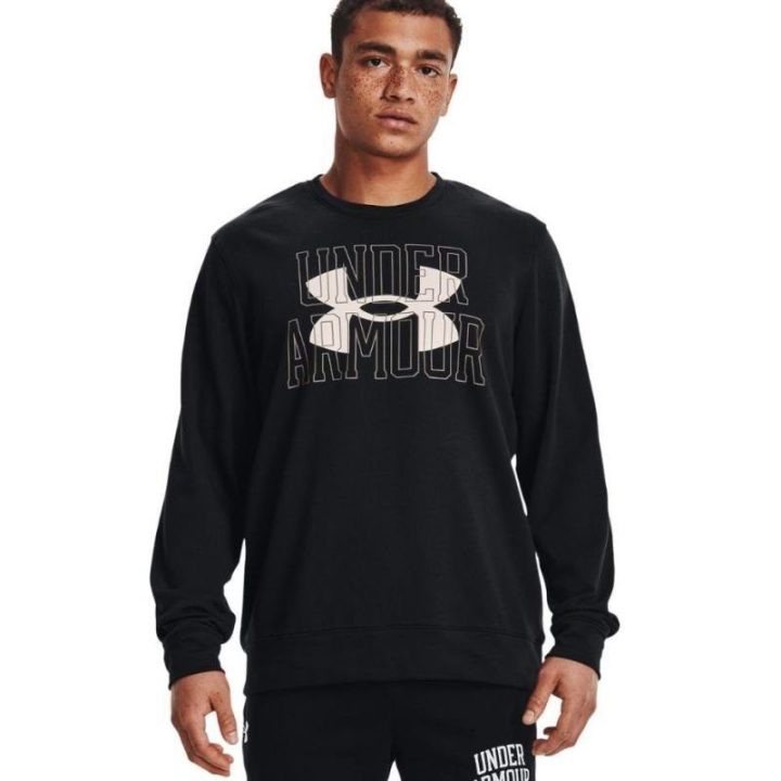 Vyriškas džemperis Under Armour UA Rival Terry Logo Crew, juodas