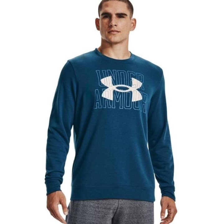 Vyriškas medvilninis džemperis Under Armour UA Rival, mėlynas