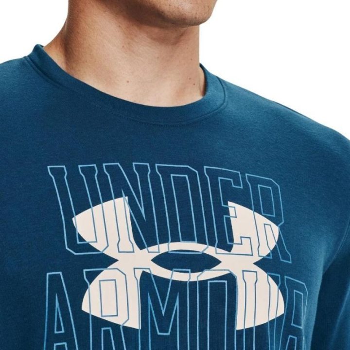 Vyriškas medvilninis džemperis Under Armour UA Rival, mėlynas