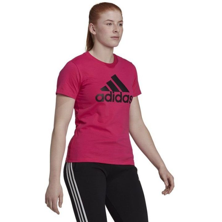 Moteriški medvilniniai marškinėliai adidas Big Logo, raudoni