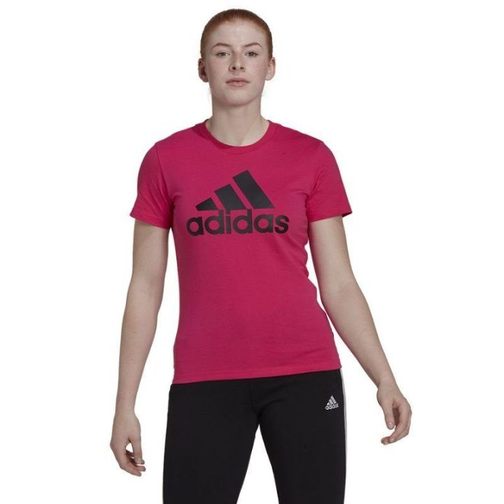 Moteriški medvilniniai marškinėliai adidas Big Logo, raudoni