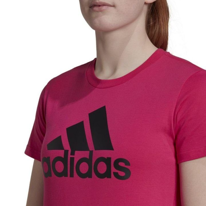Moteriški medvilniniai marškinėliai adidas Big Logo, raudoni