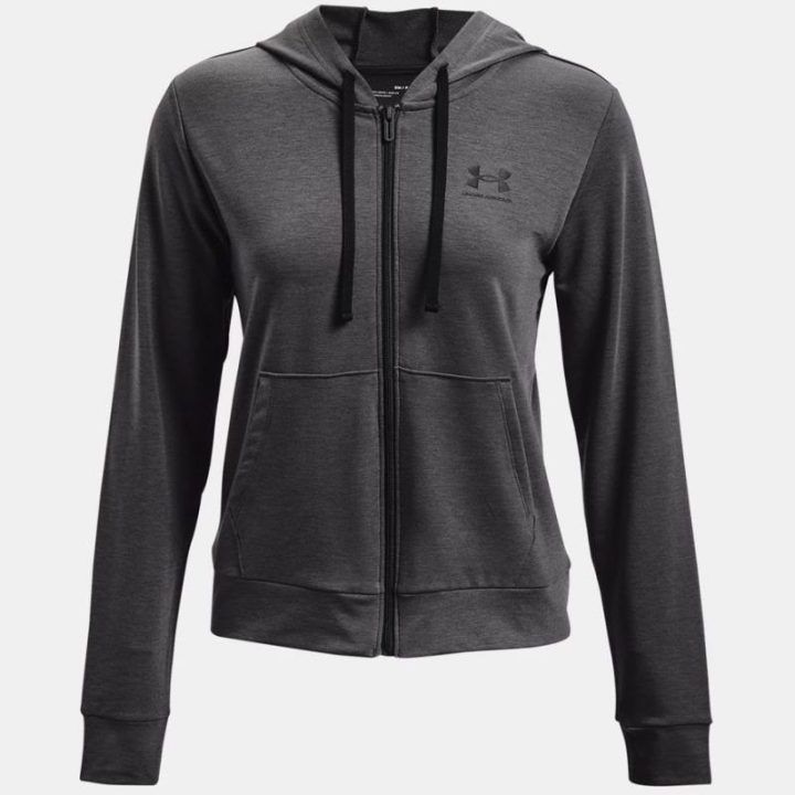 Moteriškas džemperis su gobtuvu Under Armour Rival Terry, pilkas