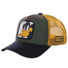 Kepurė su Daffy Duck motyvu Capslab Looney Tunes, žalia ir geltona