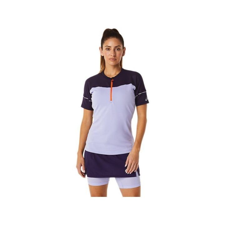 Moteriški bėgimo marškinėliai Asics Fujitrail Top Tee, violetiniai