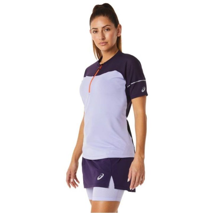Moteriški bėgimo marškinėliai Asics Fujitrail Top Tee, violetiniai