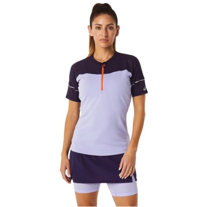 Moteriški bėgimo marškinėliai Asics Fujitrail Top Tee, violetiniai
