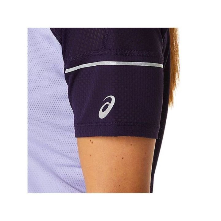 Moteriški bėgimo marškinėliai Asics Fujitrail Top Tee, violetiniai