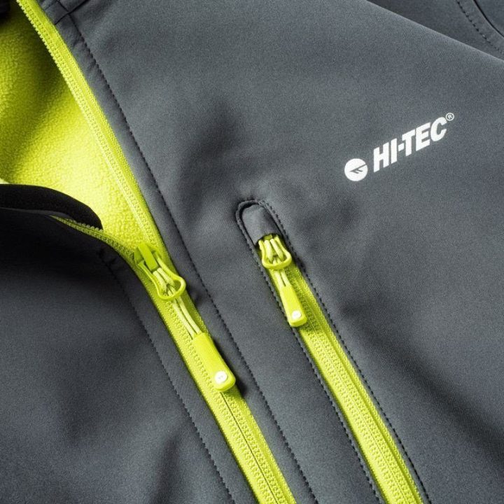 Vyriška striukė su Tecproof membrana Hi-Tec Caen, pilka ir geltona