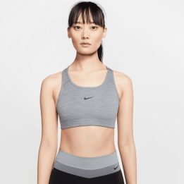 Sportinė liemenėlė su vidutine atrama Nike Dri-FIT Swoosh, pilka