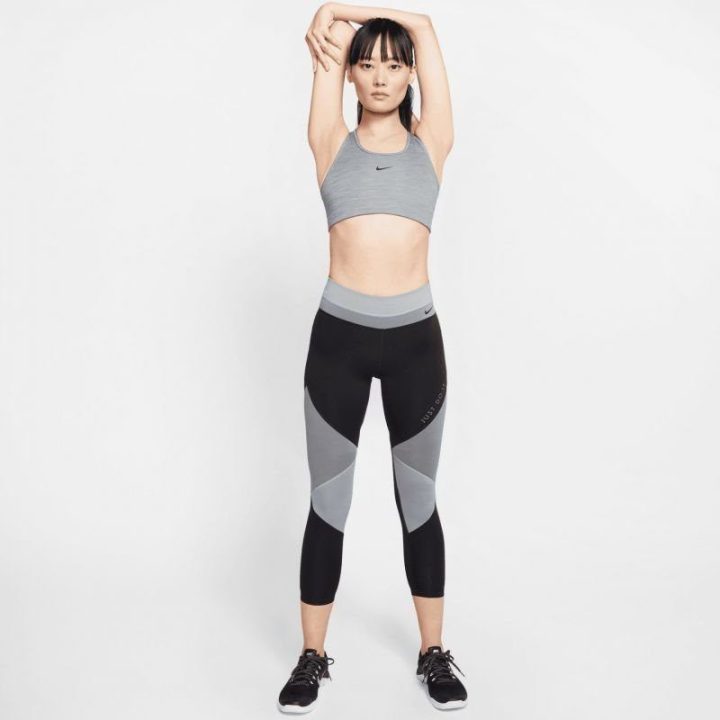 Sportinė liemenėlė su vidutine atrama Nike Dri-FIT Swoosh, pilka