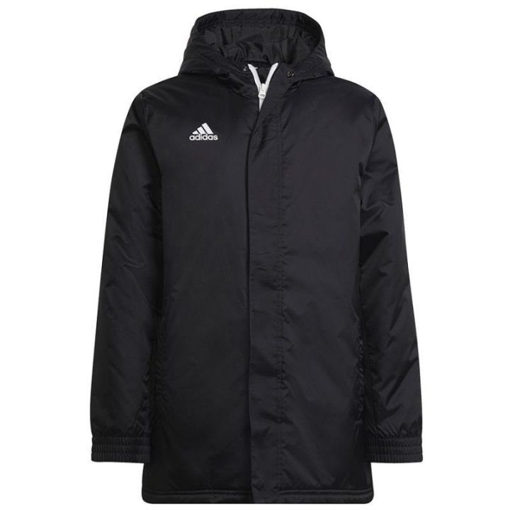Vaikiška striukė su gobtuvu adidas Entrada 22 Stadium, juoda