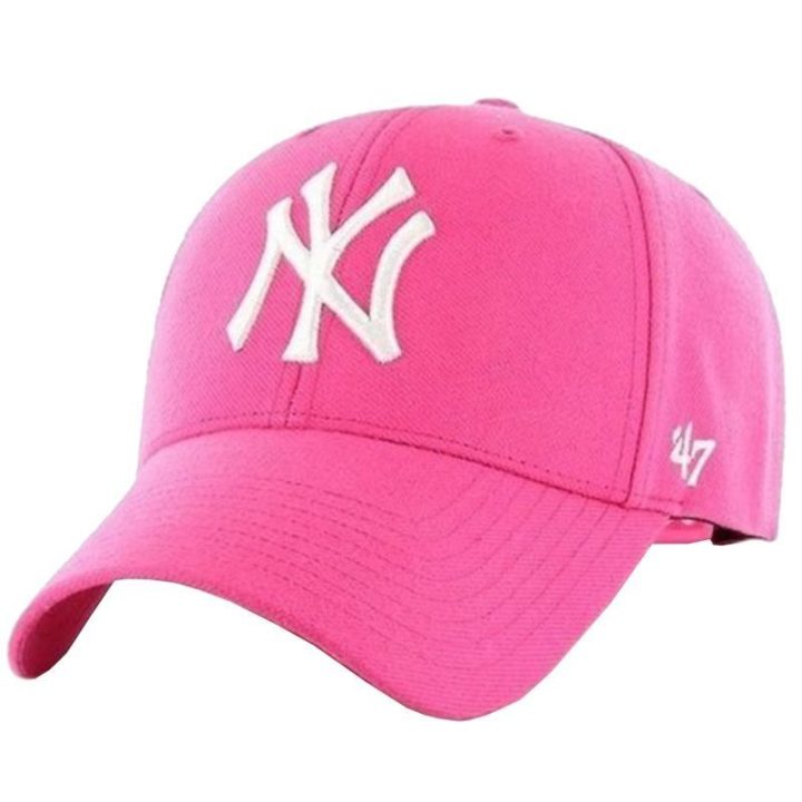 Vaikiška kepurė su snapeliu 47 Brand MLB New York Yankees, rožinė